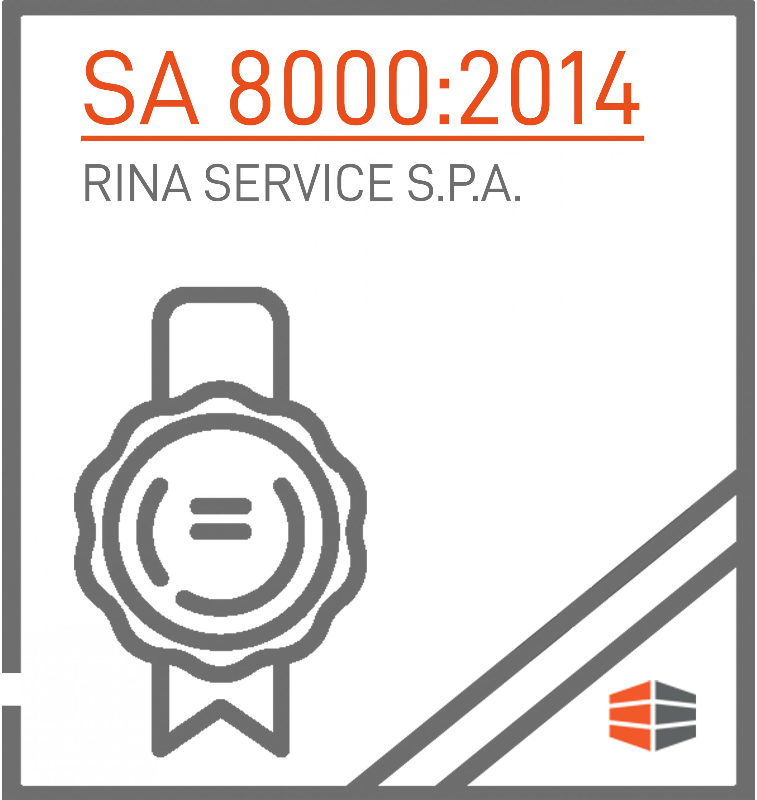 Certificazione SA 8000:2014 Rilasciata da RINA Service S.p.A.